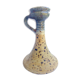 Pierre Digan-style sandstone and blue-collar candlestick