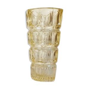 Vase verre moulé pressé