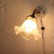Apply wall collar brass and porcelain swan tulip glass