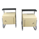 Set of 2 tubular bedside tables from the 50s
