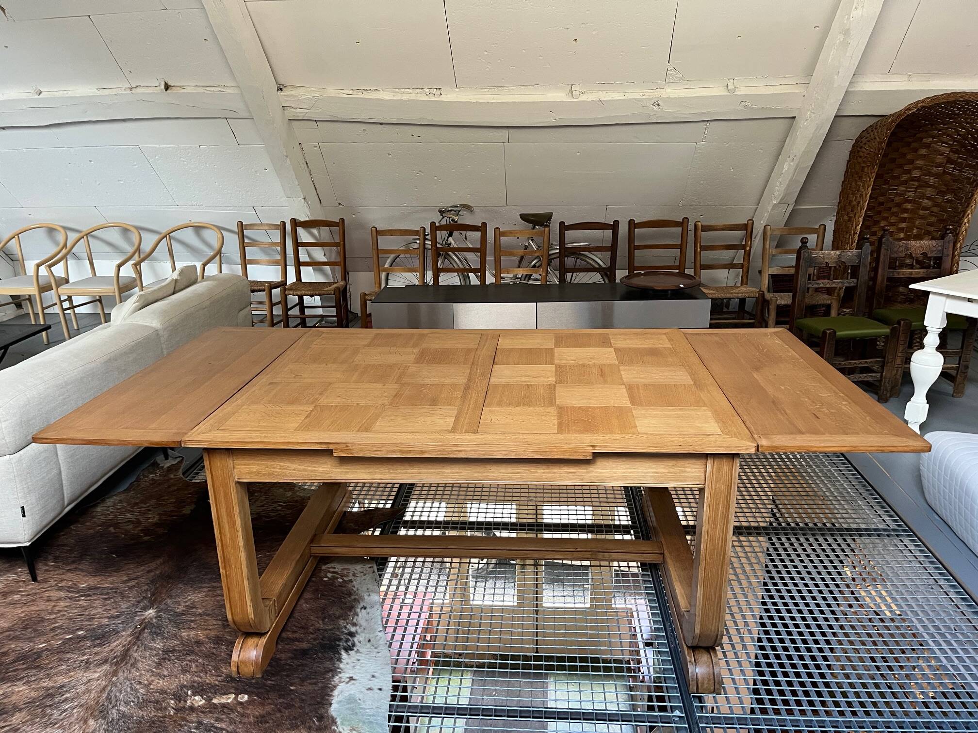 Table from the 1940s in light oak