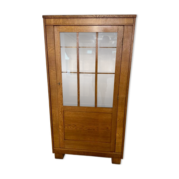 Petite bibliothèque vintage art déco en chêne ￼