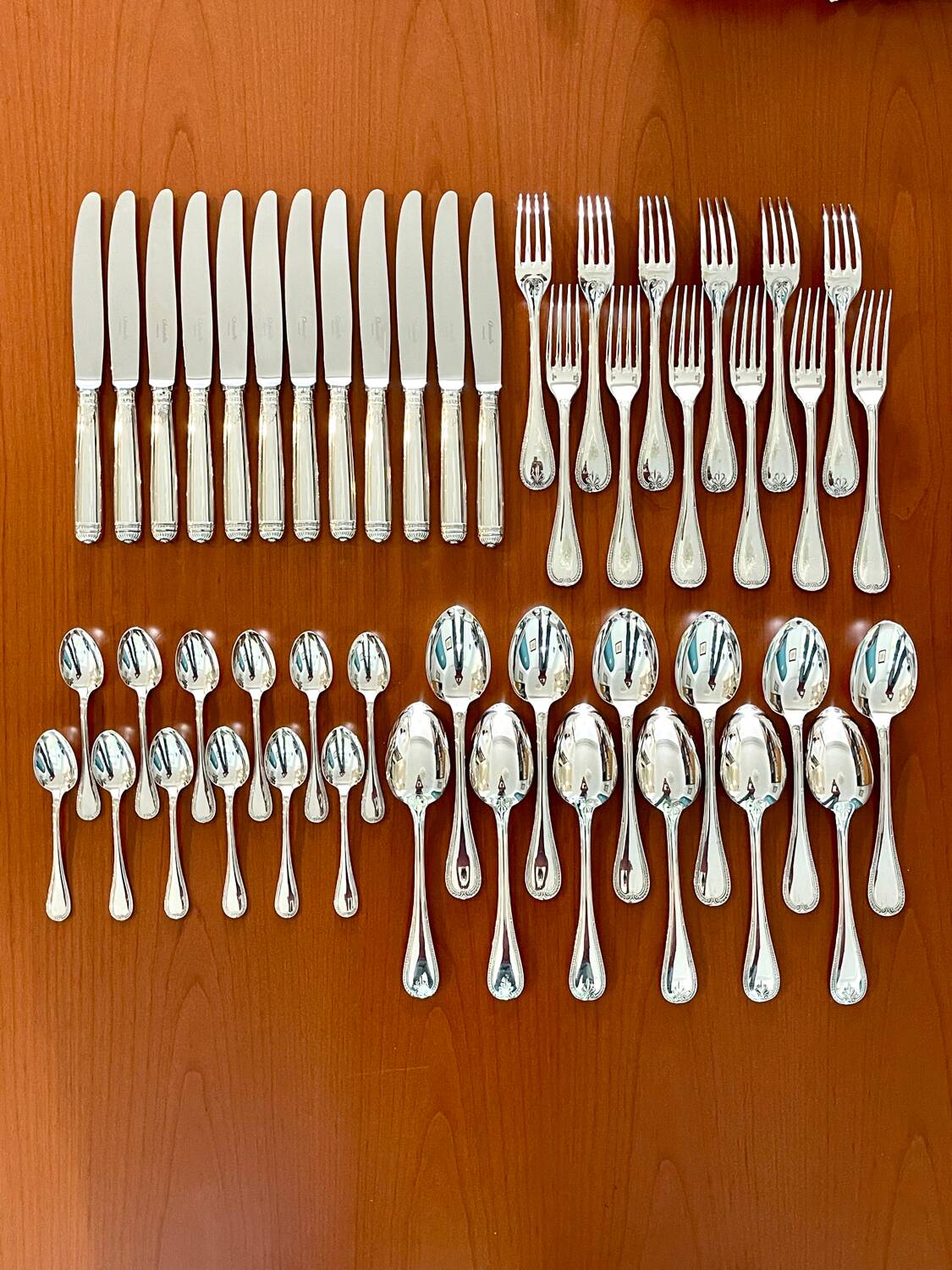Christofle Malmaison 48-piece flatware set in very good condition