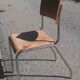 Vintage chair made of tube and wood