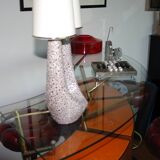 Large ceramic free figure lamp signed Le Vaucourt Vallauris