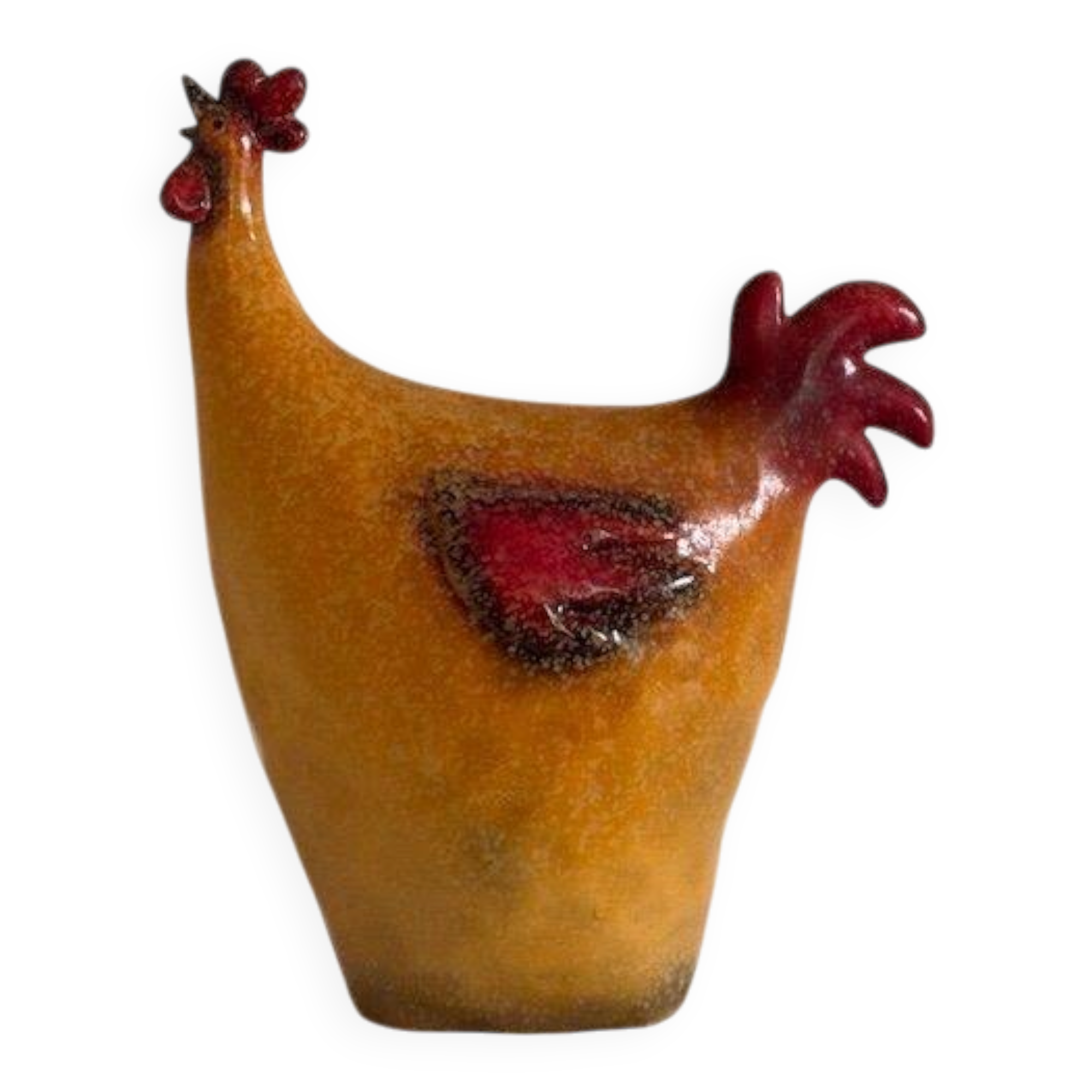 glazed plaster hen