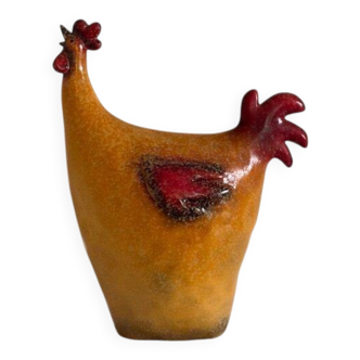glazed plaster hen