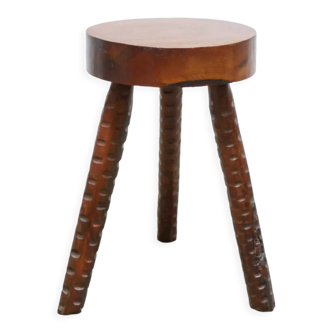 Vintage wooden tripod stool