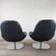 Pair of Tirup Ikea leather armchairs