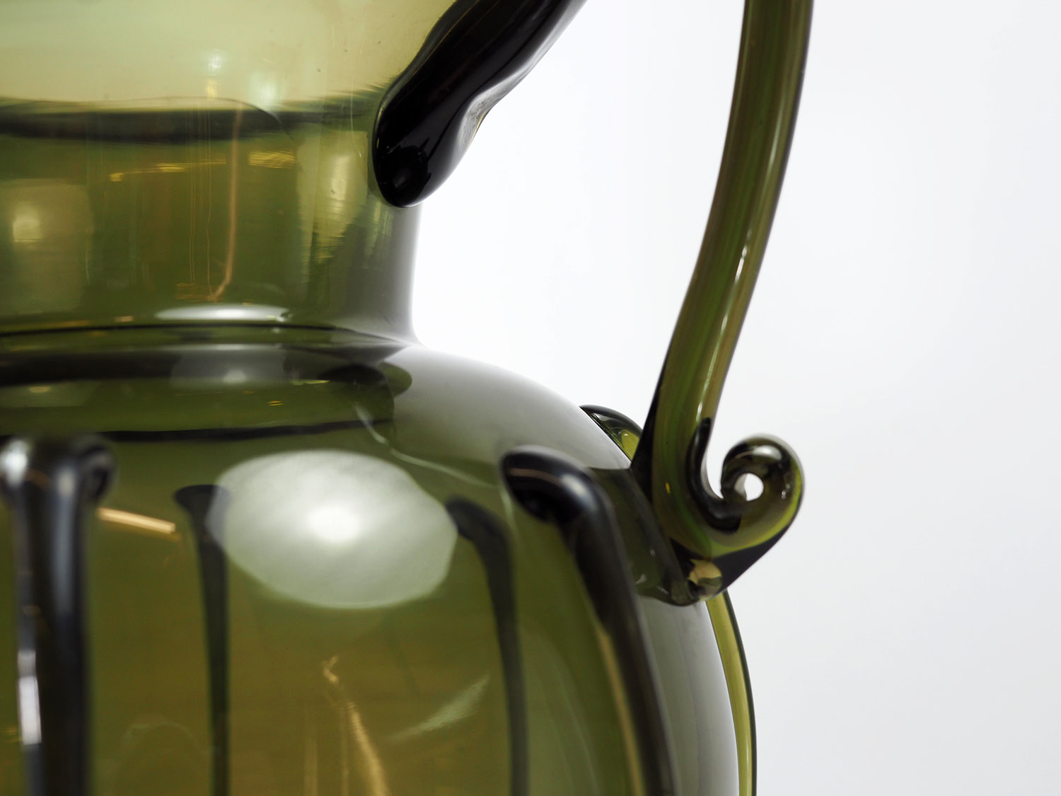 Art deco glass vase by Vittorio Zecchin for Cappellin Venini, 1920s