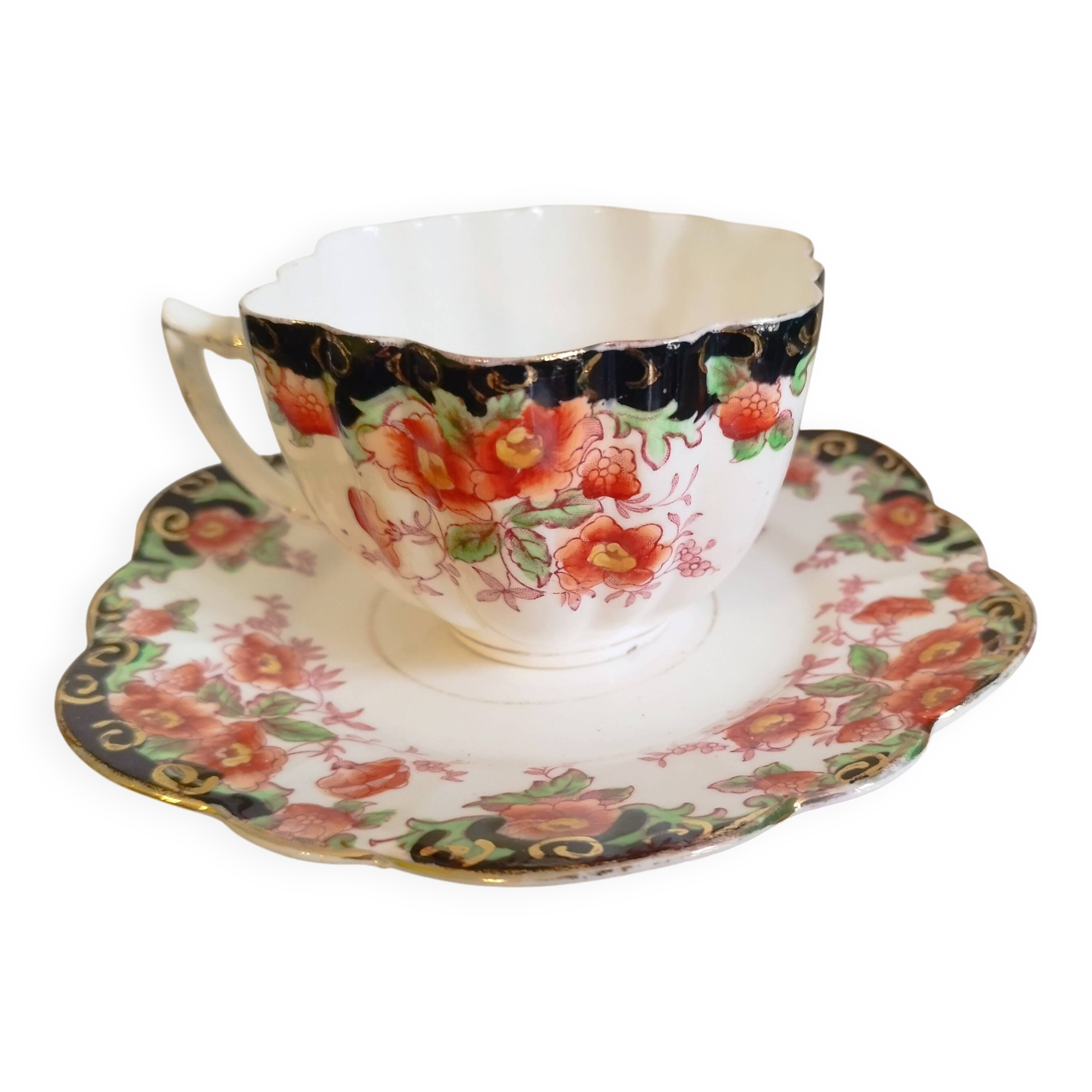 English porcelain cup and saucer