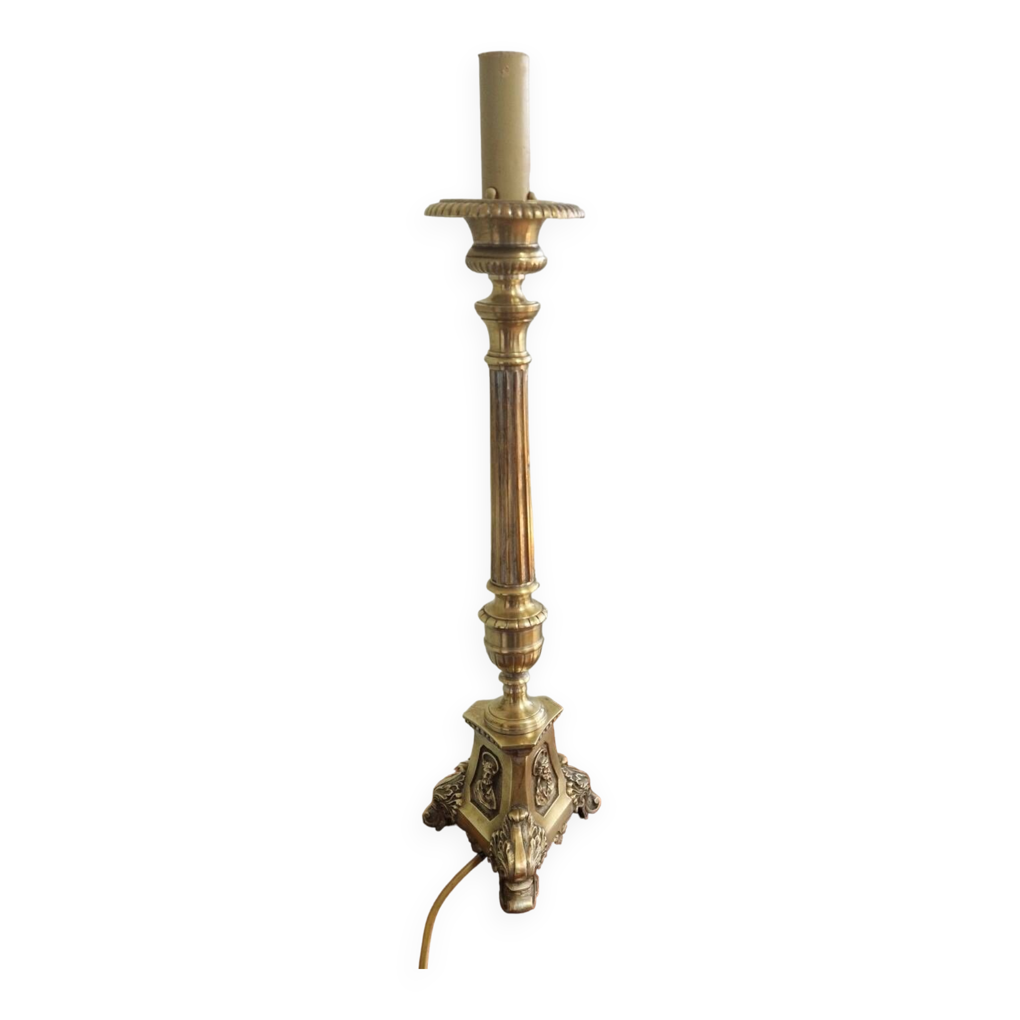 Church candle lamp base, early 20th century