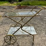 Vintage gold metal server