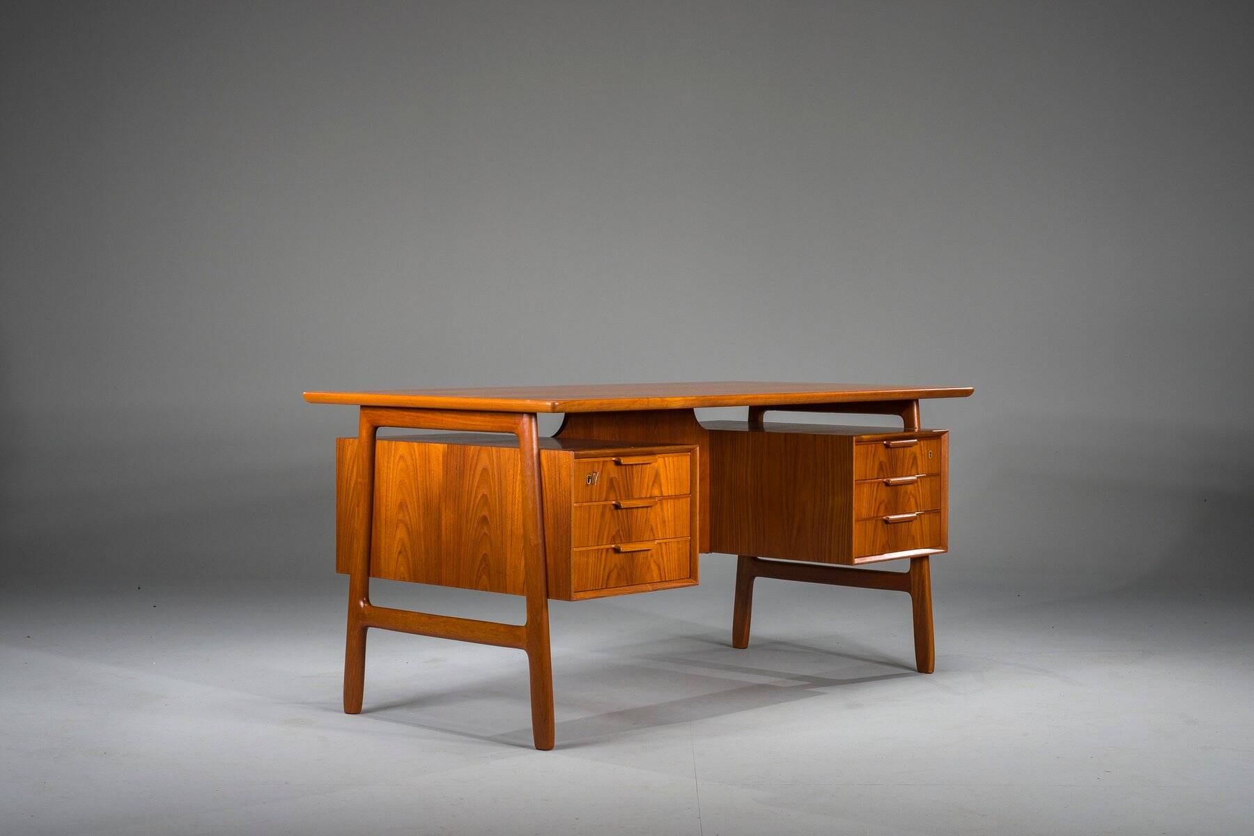 Model 75 Teak Desk from Omann Jun Møbelfabrik, 1960s