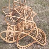 Fauteuils rotin design Louis Sognot