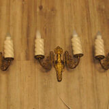 Set of three Scandinavian wall lamps