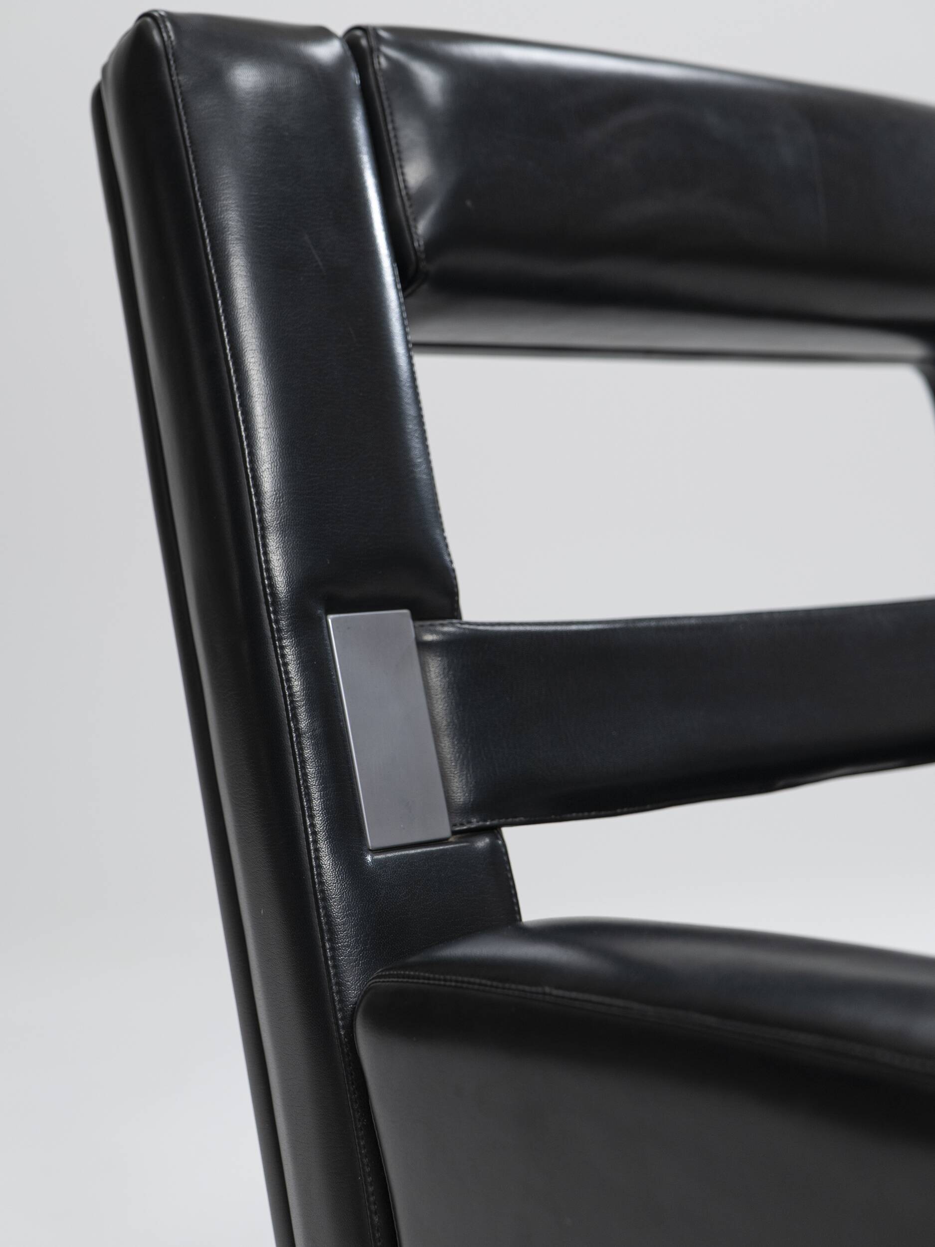 Leatherette Armchair Prototype, Italy, 1980s