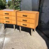 Mid-century nightstands, 1950s, set of 2