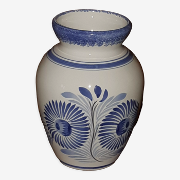 Ceramic vase by Quimper HB Henriot, decorator JC