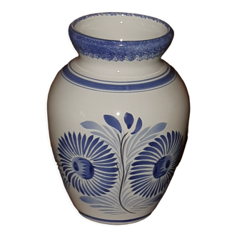 Ceramic vase by Quimper HB Henriot, decorator JC