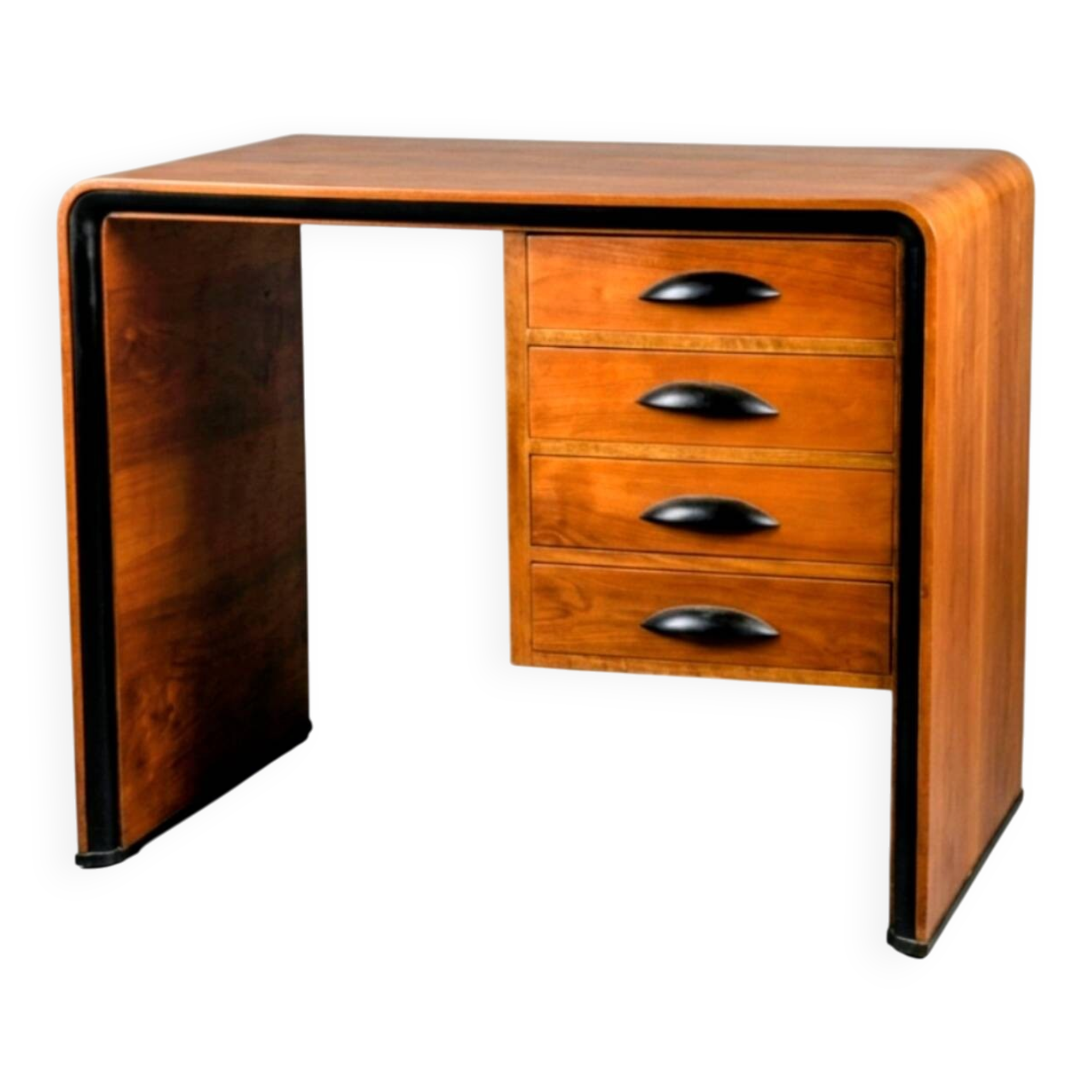 Italian walnut writing desk.attrib Guglielmo Ulrich