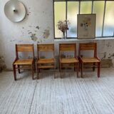 4 vintage Plywood chairs 80s