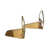 Serre-livres en laiton de style Hollywood Regency, Belgique, années 1970