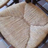 6 straw farm chairs