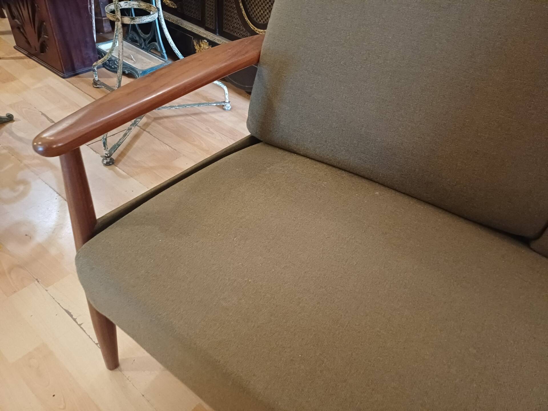 1960 Scandinavian convertible bench, in its original condition.