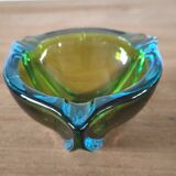 Sommerso ashtray in Murano glass 60s design