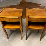 pair of bedside tables, 19th century flying table