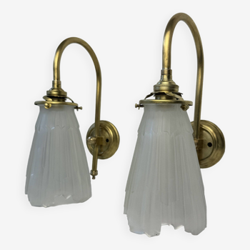 Pair of old art-deco wall lights