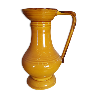 Mustard yellow amphora style decanter