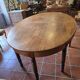 Large oval monastery table in solid oak, 19th century, 243×154cm