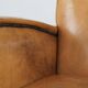 Luxury armchair made of cowhide leather with a beautiful warm colour scheme