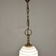 Vintage glass pendant lamp from Clichy