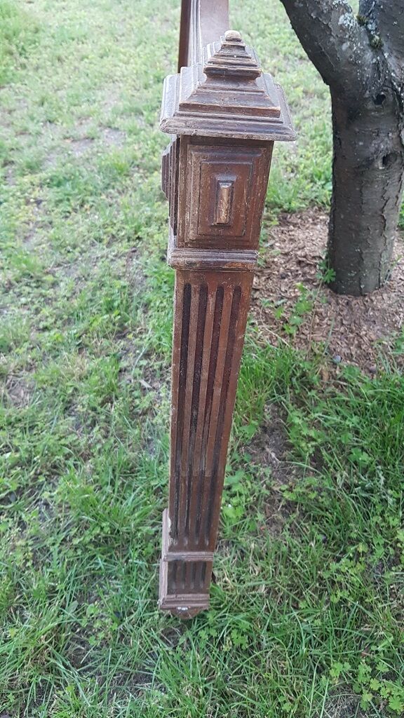 Old wooden headboard