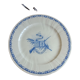 Gien plate in ivory iron - Saint-Quentin - WWI
