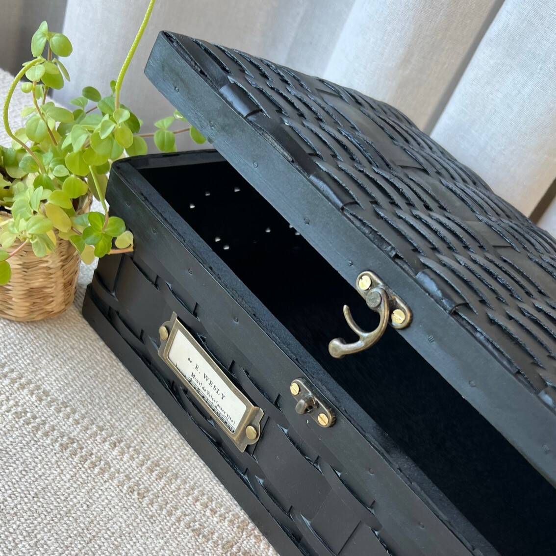 Escarpins Vintage Etienne Aigner Noir Pointure 7M (US) Bout Ouvert - Avec Boîte D'origine
