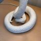 Vintage white ceramic cobra table lamp, 1970s. Attributed to Tommaso Barbi.