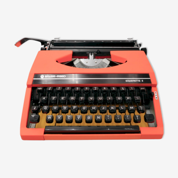 Machine à écrire Silver Reed Silverette II Orange Power révisée ruban neuf