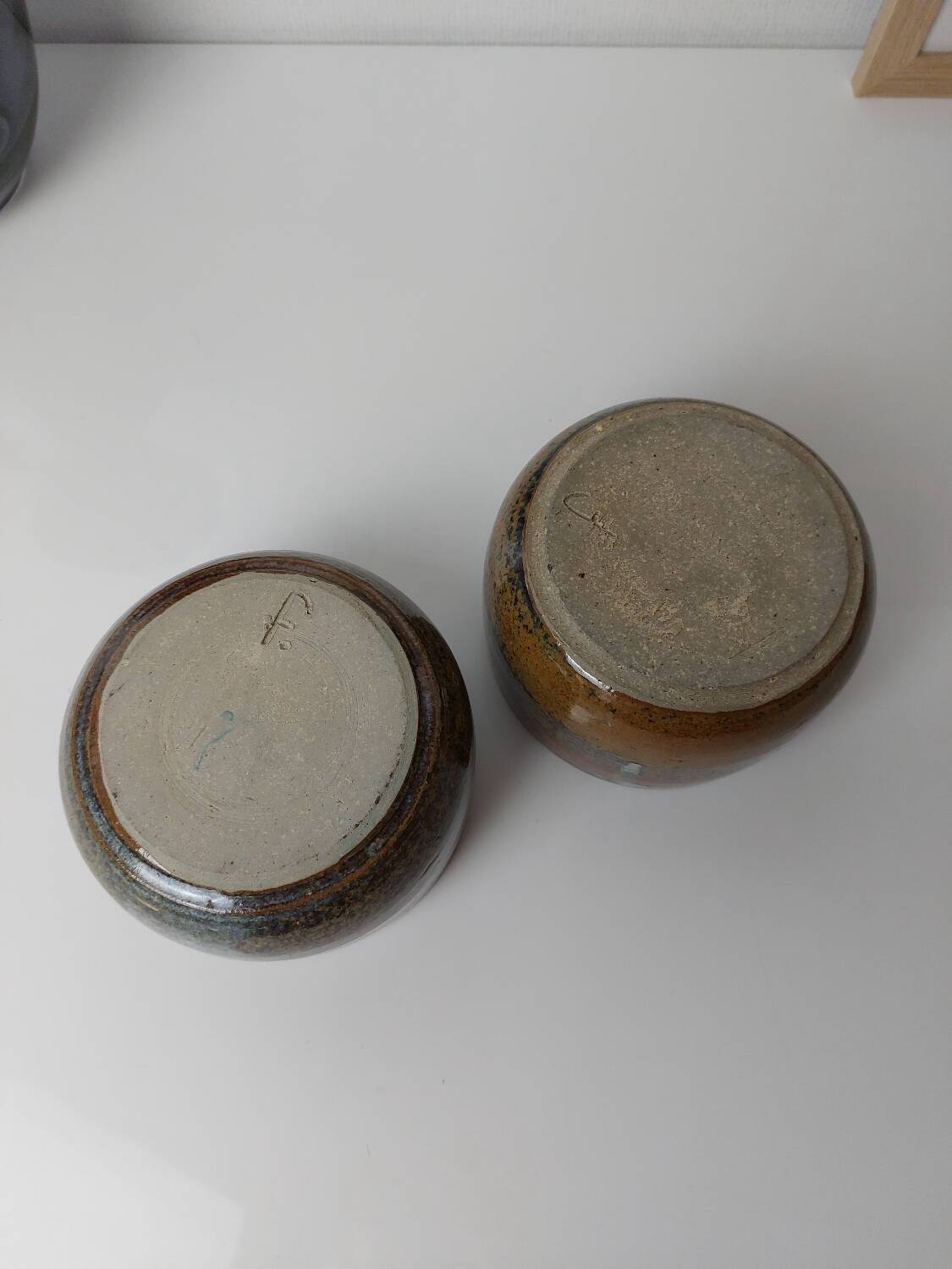 Glazed stoneware pots
