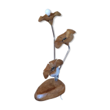 Lampe floral design en bois