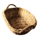 Wicker basket with two oval handles