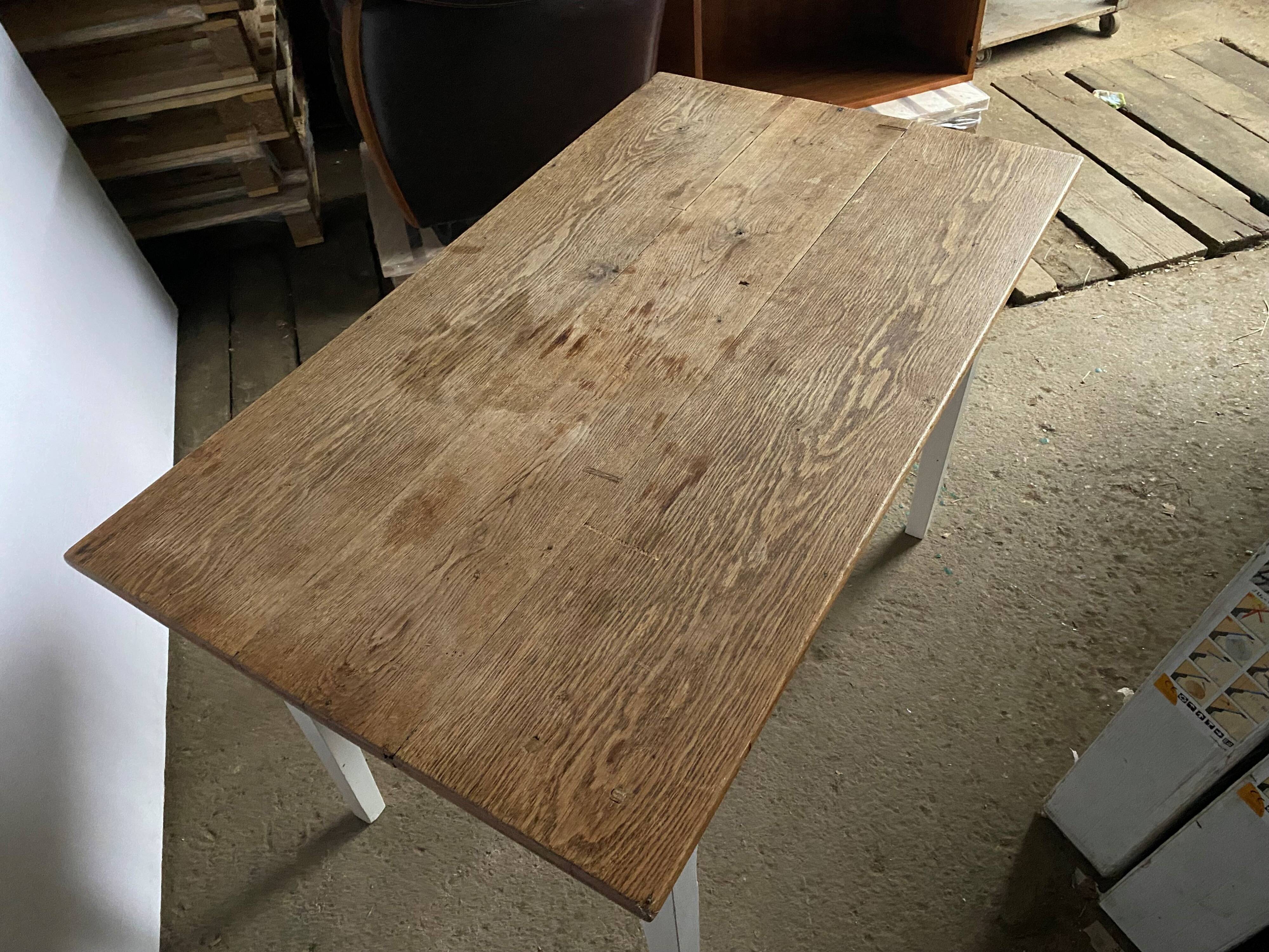 1-Drawer Solid Oak Dining Kitchen Farm Table 1900