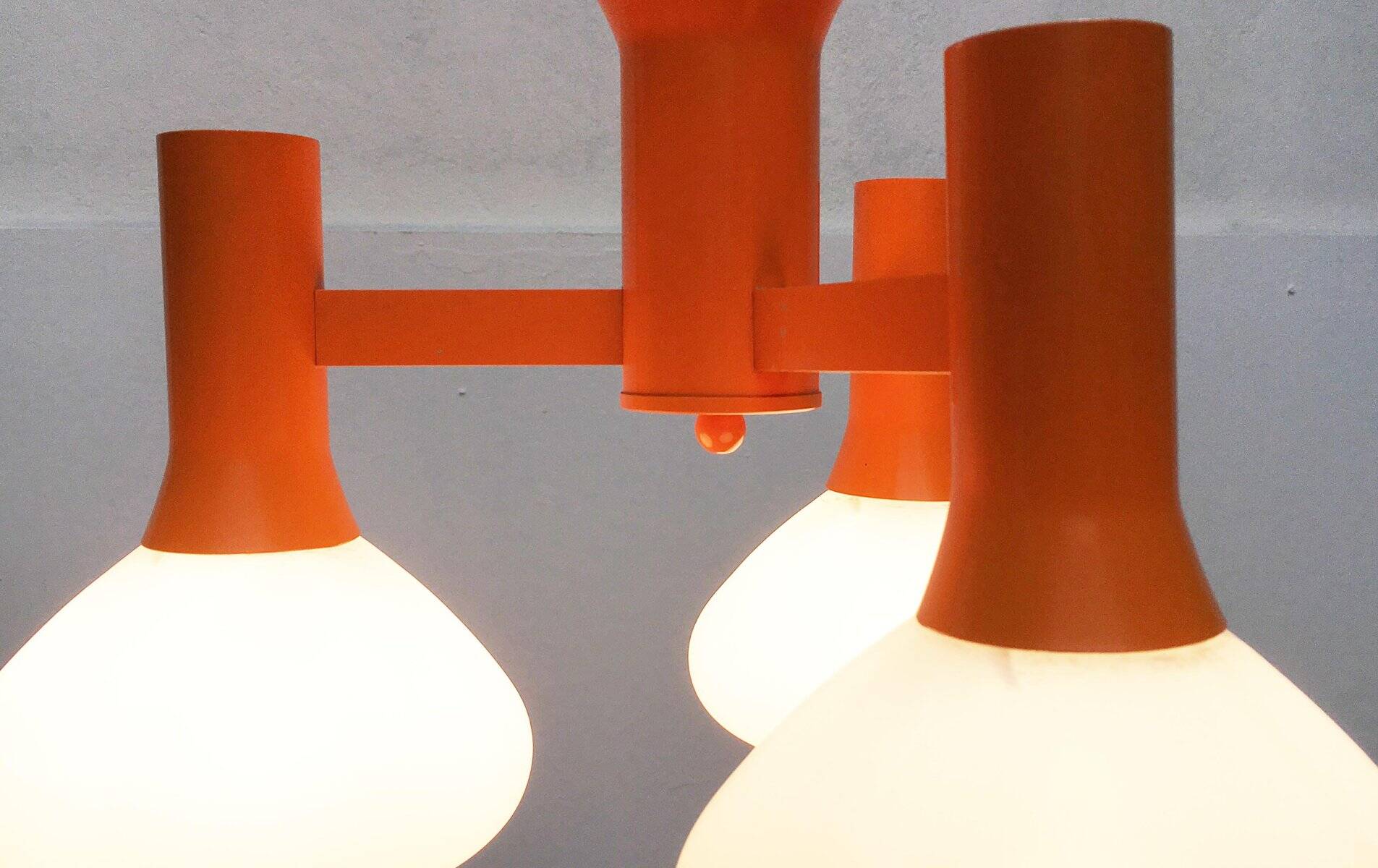 Orange Vintage Space Age Pendant Lamp
