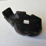 Paperweight Sculpture zoomorphic statuette in stone hippopotamus mouth or