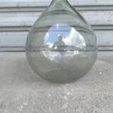 Green demijohn in blown glass