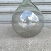 Dame-jeanne en verre soufflé vert