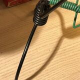 Vintage 50s metal and green wire magazine rack